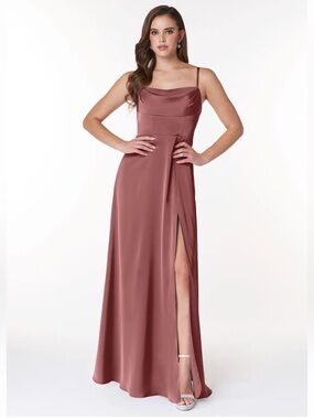 AZAZIE Clove Stretch Satin Dress - Amethyst US6 NWT